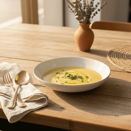 White Porcelain Soup Plate with Gold Rim - 7 Inch - Al Kabayel Discount CentreWhite Porcelain Soup Plate with Gold Rim - 7 InchPlatesAKDCAl Kabayel Discount Centre