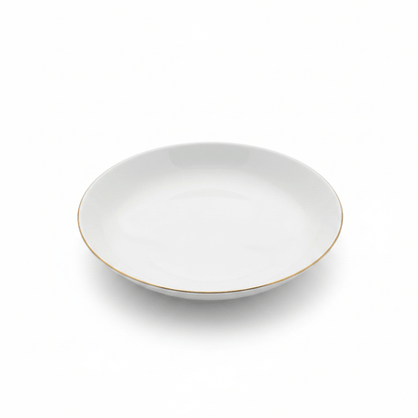 White Porcelain Soup Plate with Gold Rim - 7 Inch - Al Kabayel Discount CentreWhite Porcelain Soup Plate with Gold Rim - 7 InchPlatesAKDCAl Kabayel Discount Centre