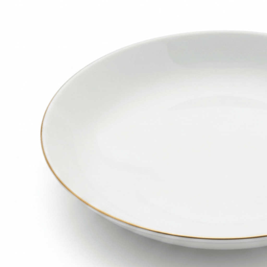 White Porcelain Soup Plate with Gold Rim - 7 Inch - Al Kabayel Discount CentreWhite Porcelain Soup Plate with Gold Rim - 7 InchPlatesAKDCAl Kabayel Discount Centre