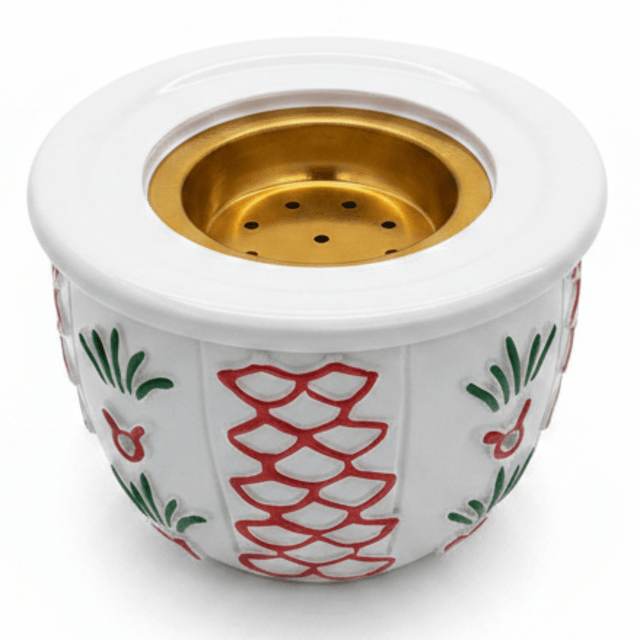 White & Red Pineapple Design Ceramic Incense Burner | 9×12 cm - Al Kabayel Discount CentreWhite & Red Pineapple Design Ceramic Incense Burner | 9×12 cmIncense burnerAKDCAl Kabayel Discount Centre