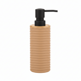 White Ribbed Plastic Liquid Soap Dispenser - 400ml - White / Black / Peach - Al Kabayel Discount CentreWhite Ribbed Plastic Liquid Soap Dispenser - 400ml - White / Black / PeachHolders & DispensersAKDCAl Kabayel Discount Centre