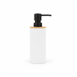White Ribbed Plastic Liquid Soap Dispenser - 400ml - White / Black / Peach - Al Kabayel Discount CentreWhite Ribbed Plastic Liquid Soap Dispenser - 400ml - White / Black / PeachHolders & DispensersAKDCAl Kabayel Discount Centre