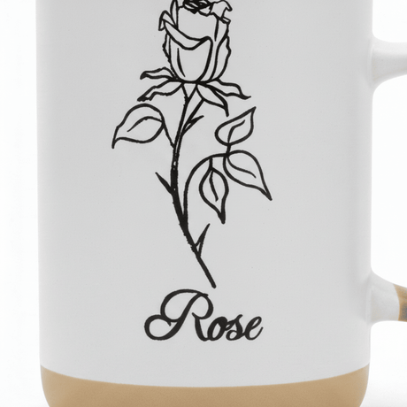 White Rose Ceramic Mug - 350ml - Al Kabayel Discount CentreWhite Rose Ceramic Mug - 350mlMugsAKDCAl Kabayel Discount Centre