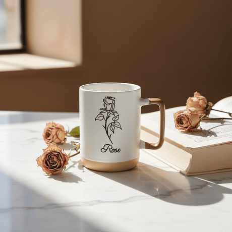White Rose Ceramic Mug - 350ml - Al Kabayel Discount CentreWhite Rose Ceramic Mug - 350mlMugsAKDCAl Kabayel Discount Centre