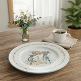 White Round Enamel Tray – Bicycle Garden Print - 35cm - Al Kabayel Discount CentreWhite Round Enamel Tray – Bicycle Garden Print - 35cmServing TraysAKDCAl Kabayel Discount Centre