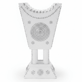 White & Silver Chalk Incense Burner | Ornate Mandala Design | 16×7cm - Al Kabayel Discount CentreWhite & Silver Chalk Incense Burner | Ornate Mandala Design | 16×7cmIncense burnerAKDCAl Kabayel Discount Centre