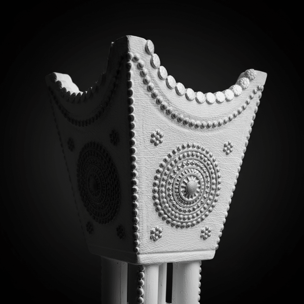 White & Silver Chalk Incense Burner | Ornate Mandala Design | 16×7cm - Al Kabayel Discount CentreWhite & Silver Chalk Incense Burner | Ornate Mandala Design | 16×7cmIncense burnerAKDCAl Kabayel Discount Centre