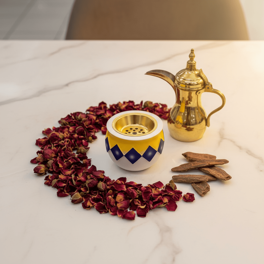 White Yellow & Blue Ceramic Incense Burner | Bakhoor Holder | 7×8 cm - Al Kabayel Discount CentreWhite Yellow & Blue Ceramic Incense Burner | Bakhoor Holder | 7×8 cmIncense BurnerAKDCAl Kabayel Discount Centre