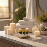 White, Yellow & Green Chevron Incense Burner | Gold Interior | 7×8 cm - Al Kabayel Discount CentreWhite, Yellow & Green Chevron Incense Burner | Gold Interior | 7×8 cmIncense BurnerAKDCAl Kabayel Discount Centre