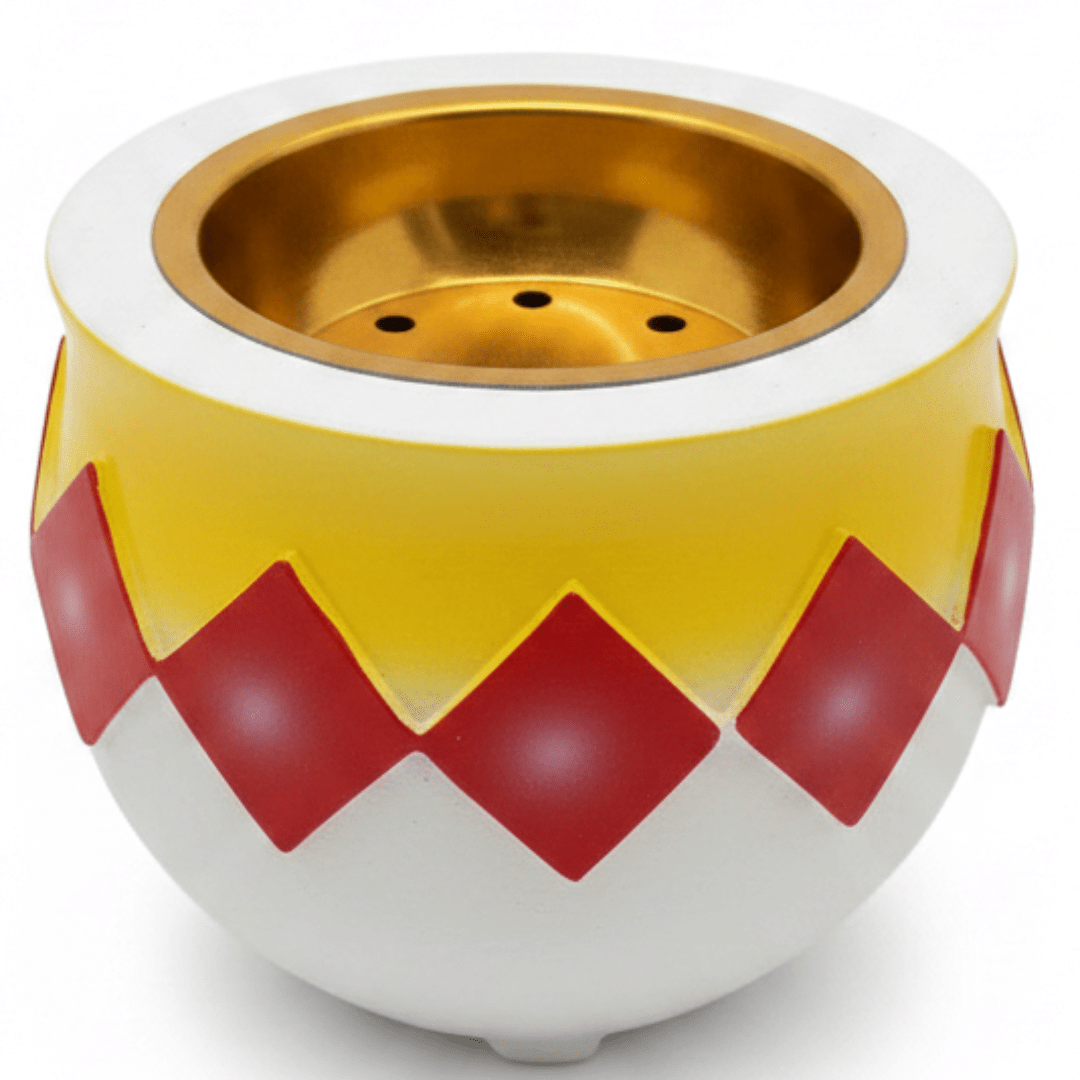 White, Yellow & Red Chalk Incense Burner | Hand - Crafted Bakhoor Bowl | 7×8 cm - Al Kabayel Discount CentreWhite, Yellow & Red Chalk Incense Burner | Hand - Crafted Bakhoor Bowl | 7×8 cmIncense BurnerAKDCAl Kabayel Discount Centre