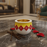 White, Yellow & Red Chalk Incense Burner | Hand - Crafted Bakhoor Bowl | 7×8 cm - Al Kabayel Discount CentreWhite, Yellow & Red Chalk Incense Burner | Hand - Crafted Bakhoor Bowl | 7×8 cmIncense BurnerAKDCAl Kabayel Discount Centre