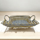 Wicker Basket Natural Study Willow Basket, Vintage - Style Picnic Basket With Handle Metal Ramadan Basket, Easter Basket, Multipurpose Storage Baskets for Fruit, Candy Gift 37cmX27cmX10cm - Al Kabayel Discount CentreWicker Basket Natural Study Willow Basket, Vintage - Style Picnic Basket With Handle Metal Ramadan Basket, Easter Basket, Multipurpose Storage Baskets for Fruit, Candy Gift 37cmX27cmX10cmRattanAKDCAl Kabayel Discount Centre