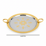 Windcera Round Gold & Silver Stainless Steel Serving Tray – 35cm - Al Kabayel Discount CentreWindcera Round Gold & Silver Stainless Steel Serving Tray – 35cmServing TraysWINDCERAAl Kabayel Discount Centre