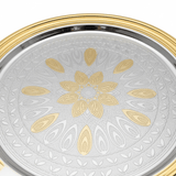 Windcera Round Gold & Silver Stainless Steel Serving Tray – 35cm - Al Kabayel Discount CentreWindcera Round Gold & Silver Stainless Steel Serving Tray – 35cmServing TraysWINDCERAAl Kabayel Discount Centre