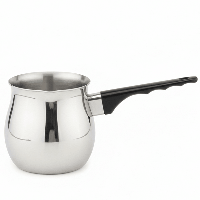 Windcera Silver Cezve Coffee Warmer | Premium Stainless Steel with Black Handle 24OZ - Al Kabayel Discount CentreWindcera Silver Cezve Coffee Warmer | Premium Stainless Steel with Black Handle 24OZTea/Coffee PotsWINDCERAAl Kabayel Discount Centre