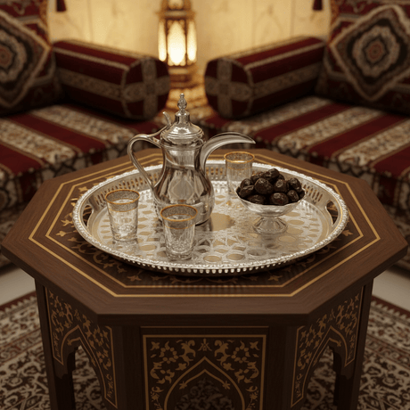 Windcera Silver Stainless Steel Oval Serving Tray | Arabic Geometric Lattice | 43×30cm - Al Kabayel Discount CentreWindcera Silver Stainless Steel Oval Serving Tray | Arabic Geometric Lattice | 43×30cmServing TraysWINDCERAAl Kabayel Discount Centre