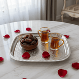 Windcera Silver Stainless Steel Serving Tray – 45×33cm | Arabic Mandala Engraving - Al Kabayel Discount CentreWindcera Silver Stainless Steel Serving Tray – 45×33cm | Arabic Mandala EngravingServing TraysWINDCERAAl Kabayel Discount Centre