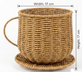 Wire Decorative Cup & Saucer Set | 17×17 cm | Artisan Home Accent Woven Color - Al Kabayel Discount CentreWire Decorative Cup & Saucer Set | 17×17 cm | Artisan Home Accent Woven ColorRattansAKDCAl Kabayel Discount Centre