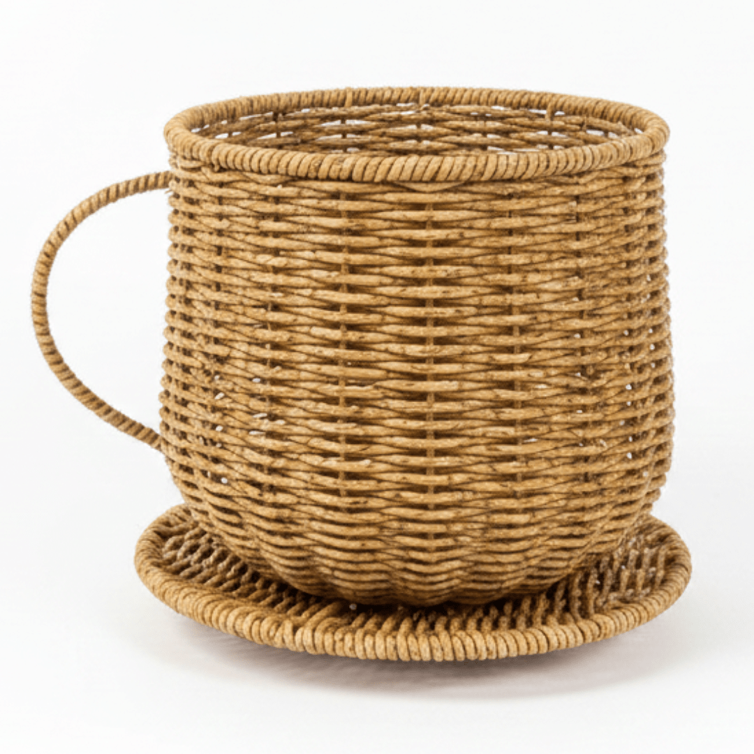 Wire Decorative Cup & Saucer Set | 17×17 cm | Artisan Home Accent Woven Color - Al Kabayel Discount CentreWire Decorative Cup & Saucer Set | 17×17 cm | Artisan Home Accent Woven ColorRattansAKDCAl Kabayel Discount Centre