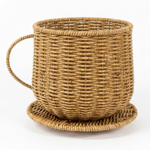 Wire Decorative Cup & Saucer Set | 17×17 cm | Artisan Home Accent Woven Color - Al Kabayel Discount CentreWire Decorative Cup & Saucer Set | 17×17 cm | Artisan Home Accent Woven ColorRattansAKDCAl Kabayel Discount Centre
