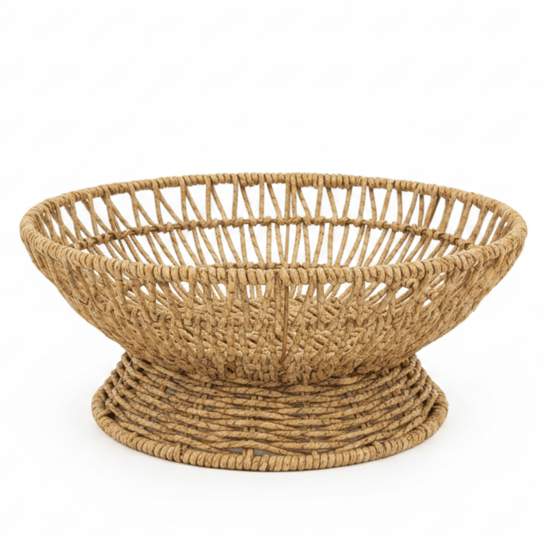Wire Fruit Basket with Pedestal Base | 25×10 cm | Artisan Home Accent Woven Color - Al Kabayel Discount CentreWire Fruit Basket with Pedestal Base | 25×10 cm | Artisan Home Accent Woven ColorRattansAKDCAl Kabayel Discount Centre