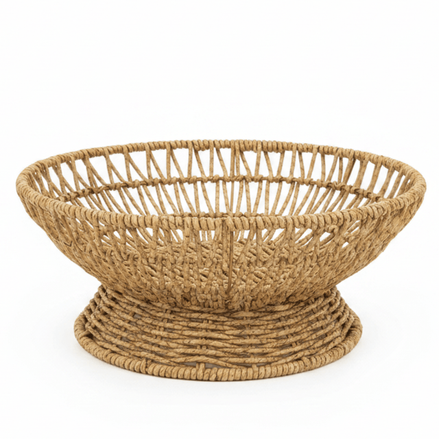 Wire Fruit Basket with Pedestal Base | 25×10 cm | Artisan Home Accent Woven Color - Al Kabayel Discount CentreWire Fruit Basket with Pedestal Base | 25×10 cm | Artisan Home Accent Woven ColorRattansAKDCAl Kabayel Discount Centre