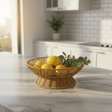 Wire Fruit Basket with Pedestal Base | 25×10 cm | Artisan Home Accent Woven Color - Al Kabayel Discount CentreWire Fruit Basket with Pedestal Base | 25×10 cm | Artisan Home Accent Woven ColorRattansAKDCAl Kabayel Discount Centre