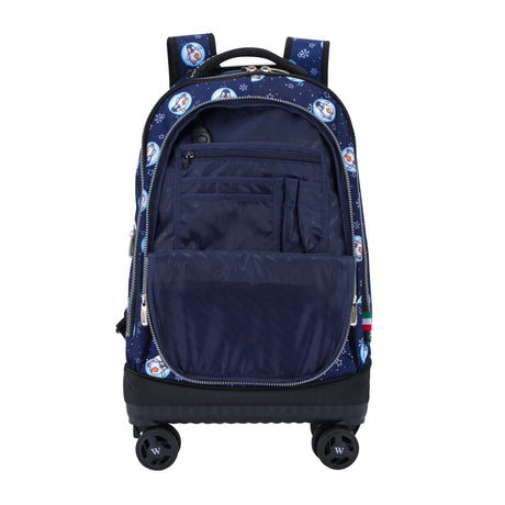 Wires 4 - Wheel Trolley 19" School Bag Set with Lunch Bag and Pencil Case, 900D Gucci Material, Blue Penguin - W24557 - Al Kabayel Discount CentreWires 4 - Wheel Trolley 19" School Bag Set with Lunch Bag and Pencil Case, 900D Gucci Material, Blue Penguin - W24557School BagsWIRESAl Kabayel Discount Centre