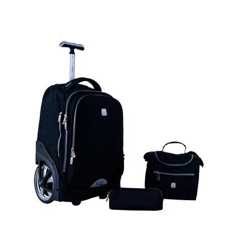 Wires Big Wheel Black School Bag With Tolley 19", Lunch Bag And Pencil Case - Al Kabayel Discount CentreWires Big Wheel Black School Bag With Tolley 19", Lunch Bag And Pencil CaseSchool BagsWIRESAl Kabayel Discount Centre