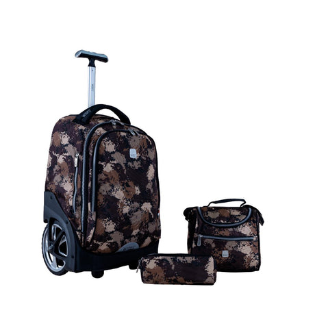 Wires Big Wheel Camouflage School Bag With Tolley 19", Lunch Bag And Pencil Case - Al Kabayel Discount CentreWires Big Wheel Camouflage School Bag With Tolley 19", Lunch Bag And Pencil CaseSchool BagsWIRESAl Kabayel Discount Centre
