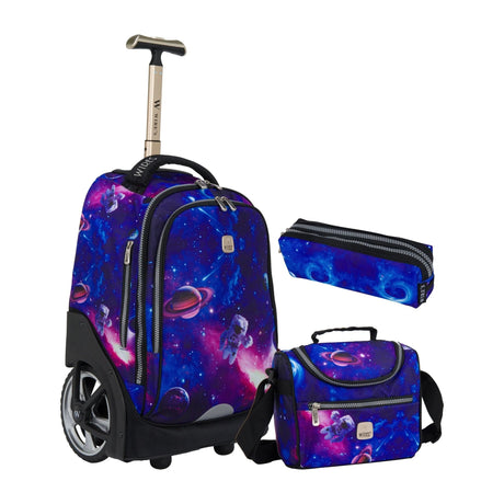 Wires Big Wheel Galaxy Planet School Bag With Tolley 19", Lunch Bag And Pencil Case - Al Kabayel Discount CentreWires Big Wheel Galaxy Planet School Bag With Tolley 19", Lunch Bag And Pencil CaseSchool BagsWIRESAl Kabayel Discount Centre