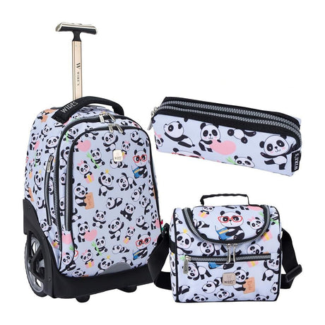 Wires Big Wheel Mist Panda School Bag With Tolley 19", Lunch Bag And Pencil Case - Al Kabayel Discount CentreWires Big Wheel Mist Panda School Bag With Tolley 19", Lunch Bag And Pencil CaseSchool BagsWIRESAl Kabayel Discount Centre