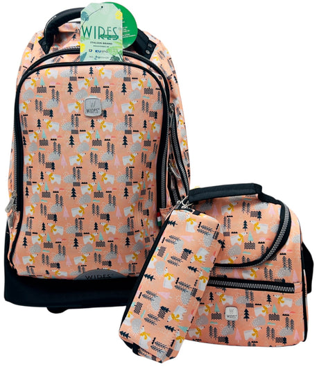 Wires Big Wheel Pine Tree School Bag With Tolley 19", Lunch Bag And Pencil Case - Al Kabayel Discount CentreWires Big Wheel Pine Tree School Bag With Tolley 19", Lunch Bag And Pencil CaseSchool BagsWIRESAl Kabayel Discount Centre