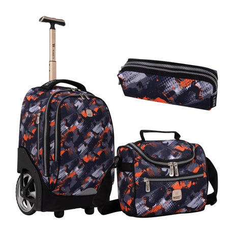 Wires Big Wheel Shadow Dinosaur School Bag With Tolley 19", Lunch Bag And Pencil Case - Al Kabayel Discount CentreWires Big Wheel Shadow Dinosaur School Bag With Tolley 19", Lunch Bag And Pencil CaseSchool BagsWIRESAl Kabayel Discount Centre