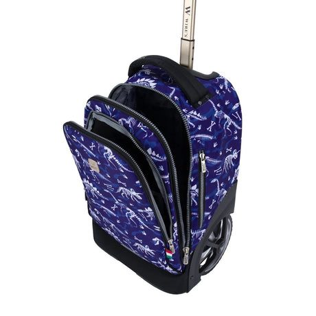 Wires Blue Dinosaur Big School Bag With Tolley 19"(Lunch Bag And Pencil Case) - Al Kabayel Discount CentreWires Blue Dinosaur Big School Bag With Tolley 19"(Lunch Bag And Pencil Case)School BagsWIRESAl Kabayel Discount Centre