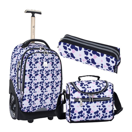 Wires Polka Print Big School Bag With Tolley 19"(Lunch Bag And Pencil Case) - Al Kabayel Discount CentreWires Polka Print Big School Bag With Tolley 19"(Lunch Bag And Pencil Case)School BagsWIRESAl Kabayel Discount Centre