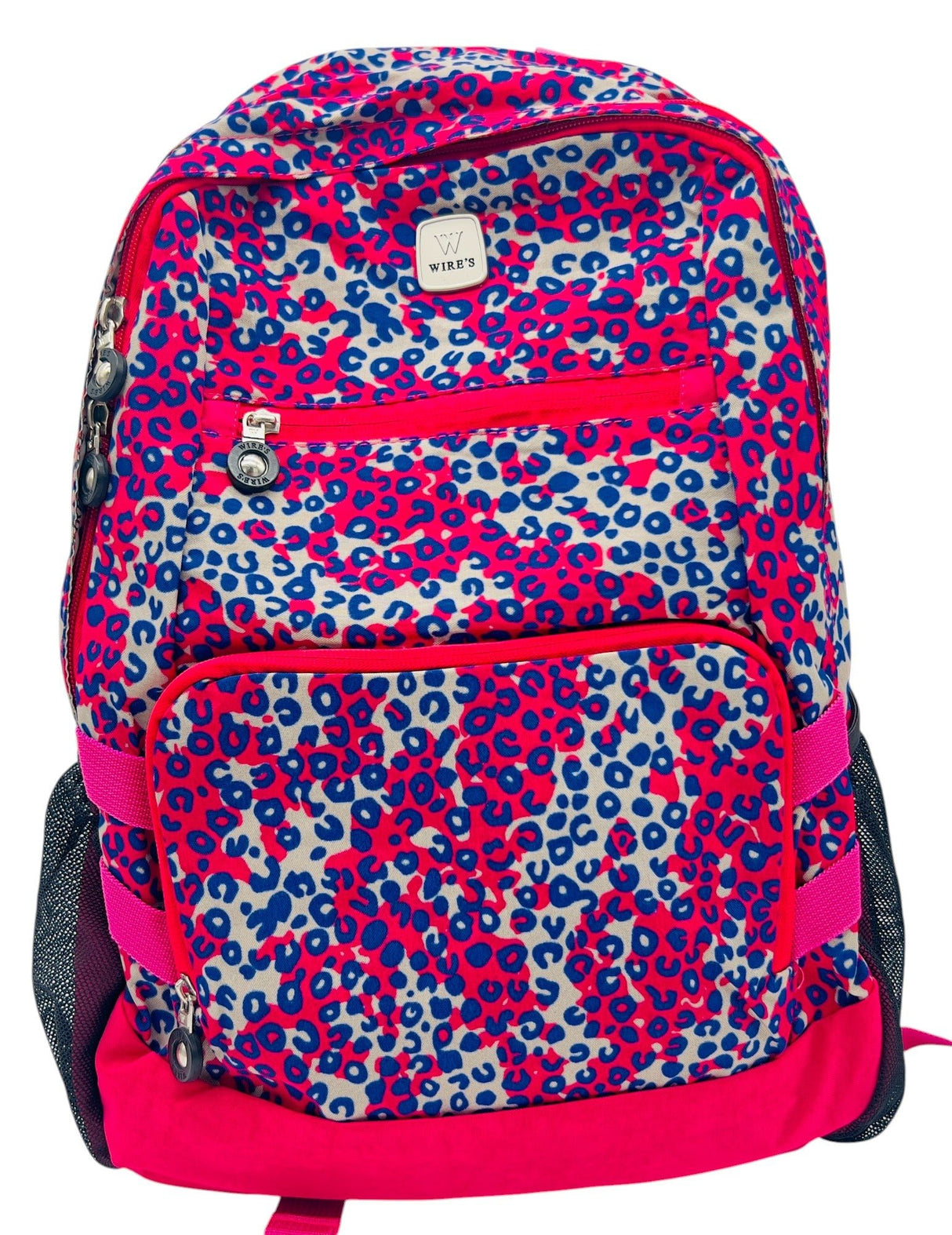Wires School Bag 19", Wrinkle Fabric Material, Pink/Blue Leapord Design - Al Kabayel Discount CentreWires School Bag 19", Wrinkle Fabric Material, Pink/Blue Leapord DesignSchool BagsWIRESAl Kabayel Discount Centre