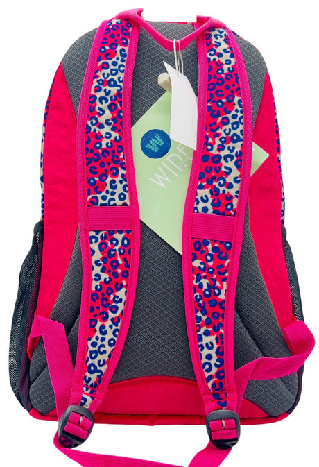 Wires School Bag 19", Wrinkle Fabric Material, Pink/Blue Leapord Design - Al Kabayel Discount CentreWires School Bag 19", Wrinkle Fabric Material, Pink/Blue Leapord DesignSchool BagsWIRESAl Kabayel Discount Centre