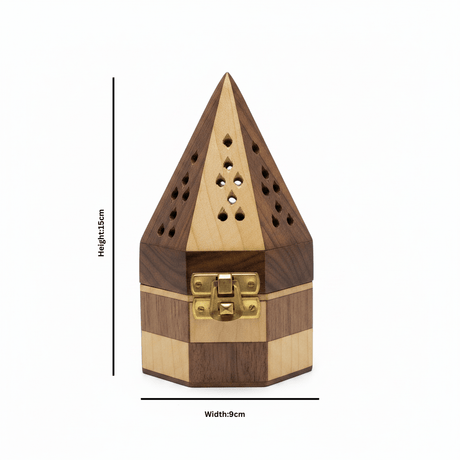 Wooden Pyramid Incense Burner Box - 15×9 cm - Al Kabayel Discount CentreWooden Pyramid Incense Burner Box - 15×9 cmIncense BurnerAKDCAl Kabayel Discount Centre