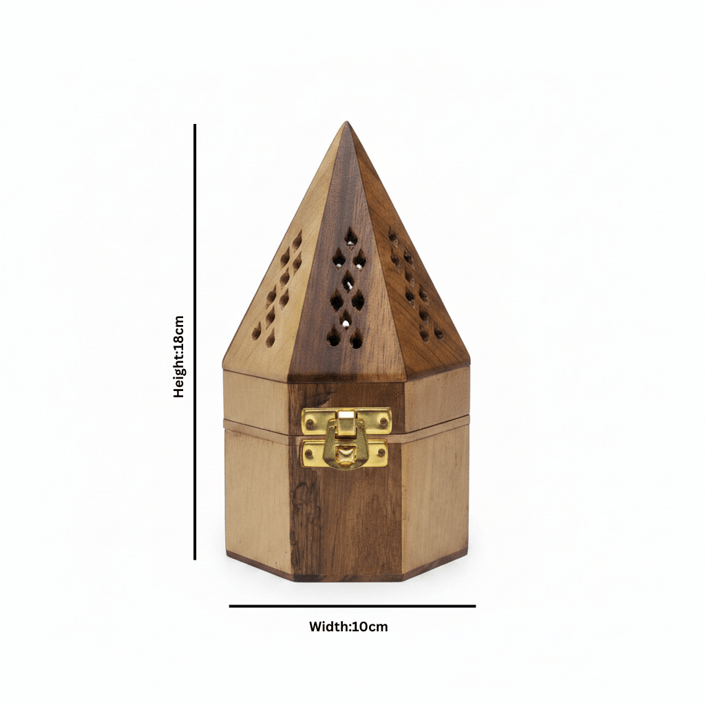 Wooden Pyramid Incense Burner Box - 18×10 cm - Al Kabayel Discount CentreWooden Pyramid Incense Burner Box - 18×10 cmIncense BurnerAKDCAl Kabayel Discount Centre