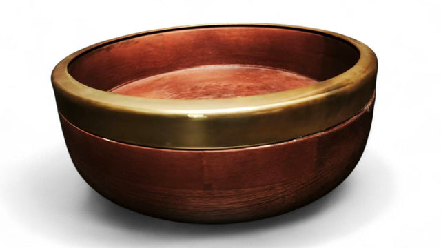 Wooden Serving Bowl Round 6460L Gold Line 25cm - Al Kabayel Discount CentreWooden Serving Bowl Round 6460L Gold Line 25cmBowlsAKDCAl Kabayel Discount Centre