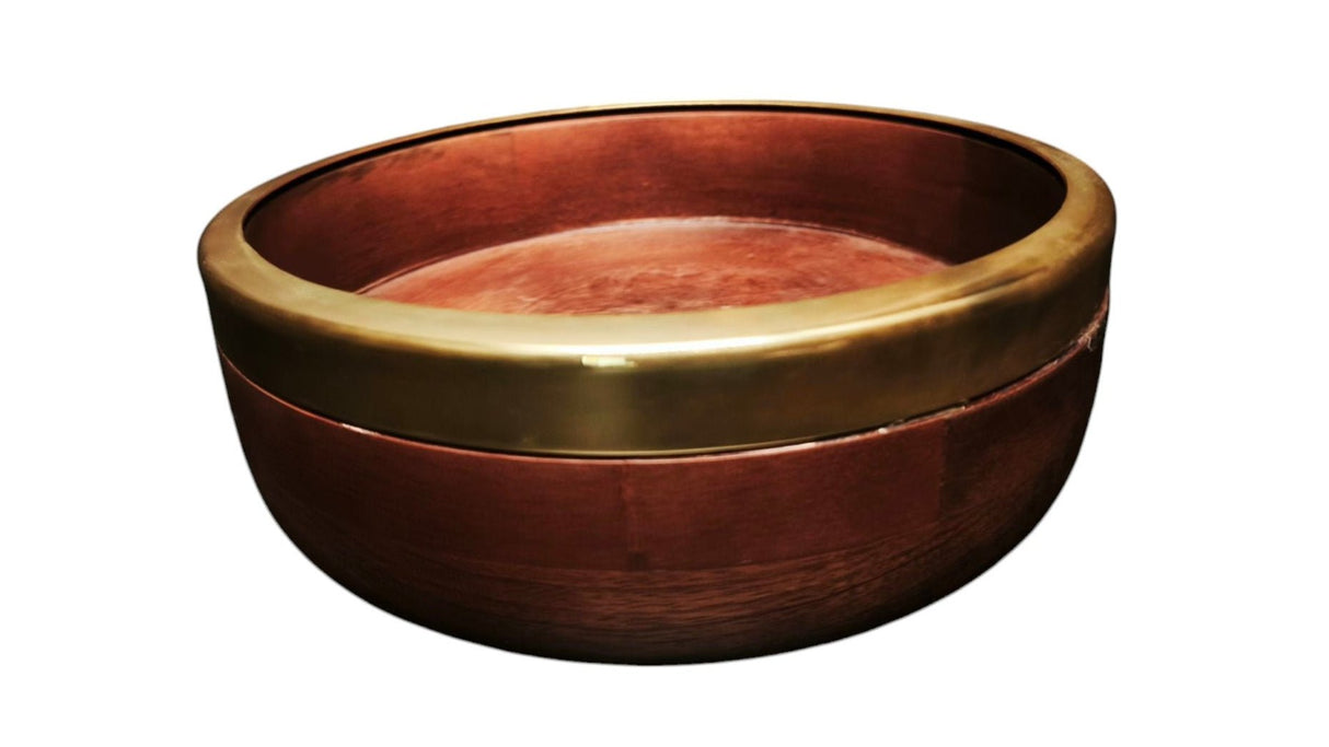 Wooden Serving Bowl Round 6460L Gold Line 25cm - Al Kabayel Discount CentreWooden Serving Bowl Round 6460L Gold Line 25cmBowlsAKDCAl Kabayel Discount Centre