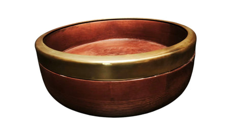 Wooden Serving Bowl Round 6460L Gold Line 25cm - Al Kabayel Discount CentreWooden Serving Bowl Round 6460L Gold Line 25cmBowlsAKDCAl Kabayel Discount Centre
