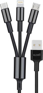X.CELL 3in1 USB Cable, USB - A to USB - C Lightning Micro USB 1.5 meter - Al Kabayel Discount CentreX.CELL 3in1 USB Cable, USB - A to USB - C Lightning Micro USB 1.5 meterCords & AdaptersX.CELLAl Kabayel Discount Centre