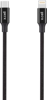 X.CELL Braided USB - C to Lightning Fast Charging Data Transfer Cable 20 Watt, 1 meter Black - Al Kabayel Discount CentreX.CELL Braided USB - C to Lightning Fast Charging Data Transfer Cable 20 Watt, 1 meter BlackCords & AdaptersX.CELLAl Kabayel Discount Centre