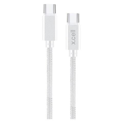 X.CELL Braided USB - C to USB - C Fast Charging Data Transfer Cable 20 Watt, 1 meter Black - Al Kabayel Discount CentreX.CELL Braided USB - C to USB - C Fast Charging Data Transfer Cable 20 Watt, 1 meter BlackCords & AdaptersX.CELLAl Kabayel Discount Centre