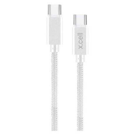 X.CELL Braided USB - C to USB - C Fast Charging Data Transfer Cable 20 Watt, 1 meter White - Al Kabayel Discount CentreX.CELL Braided USB - C to USB - C Fast Charging Data Transfer Cable 20 Watt, 1 meter WhiteCords & AdaptersX.CELLAl Kabayel Discount Centre