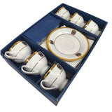 Yamasen Ceramic Cup and Saucer 12Pcs UAE Logo 6 Cups With 6 Saucers - 180ML - White&Gold - Al Kabayel Discount CentreYamasen Ceramic Cup and Saucer 12Pcs UAE Logo 6 Cups With 6 Saucers - 180ML - White&GoldTea CupsYAMASENAl Kabayel Discount Centre