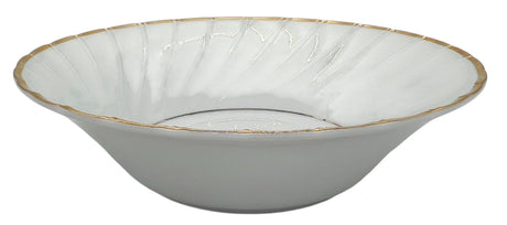 Yamatsu Porcelain Shell Bowl 9.2", White with Gold Rim - Al Kabayel Discount CentreYamatsu Porcelain Shell Bowl 9.2", White with Gold RimBowlsYAMATSUAl Kabayel Discount Centre