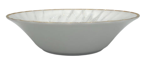 Yamatsu Porcelain Shell Bowl 9.2", White with Gold Rim - Al Kabayel Discount CentreYamatsu Porcelain Shell Bowl 9.2", White with Gold RimBowlsYAMATSUAl Kabayel Discount Centre
